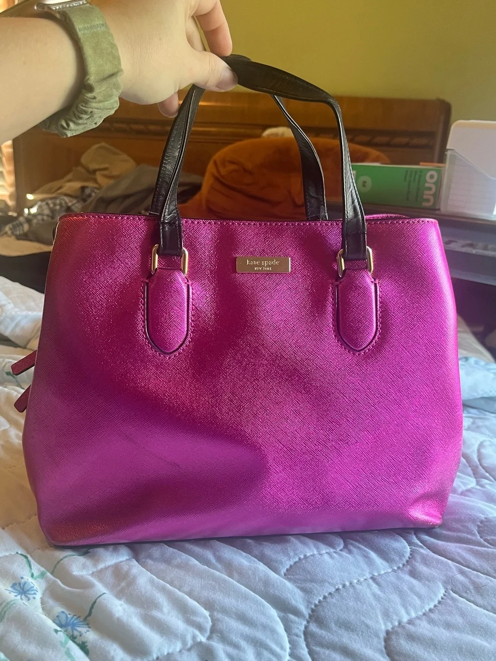 🌟 METALLIC BAJA ROSE 🌟  Kate Spade Evangelie Satchel